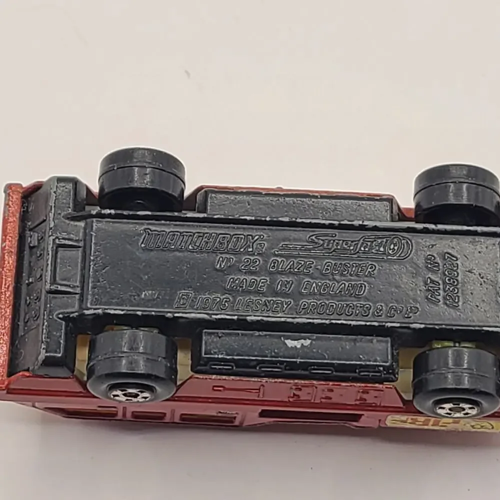 Vintage 1975 MATCHBOX Superfast Blaze Buster Diecast Firefighter. England